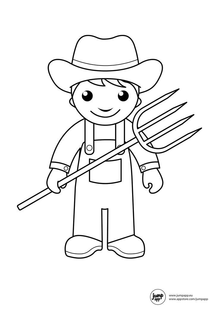 Download or print this amazing coloring page farmer printable coloring pages farm coloring pages coloring pages farm animal coloring pages