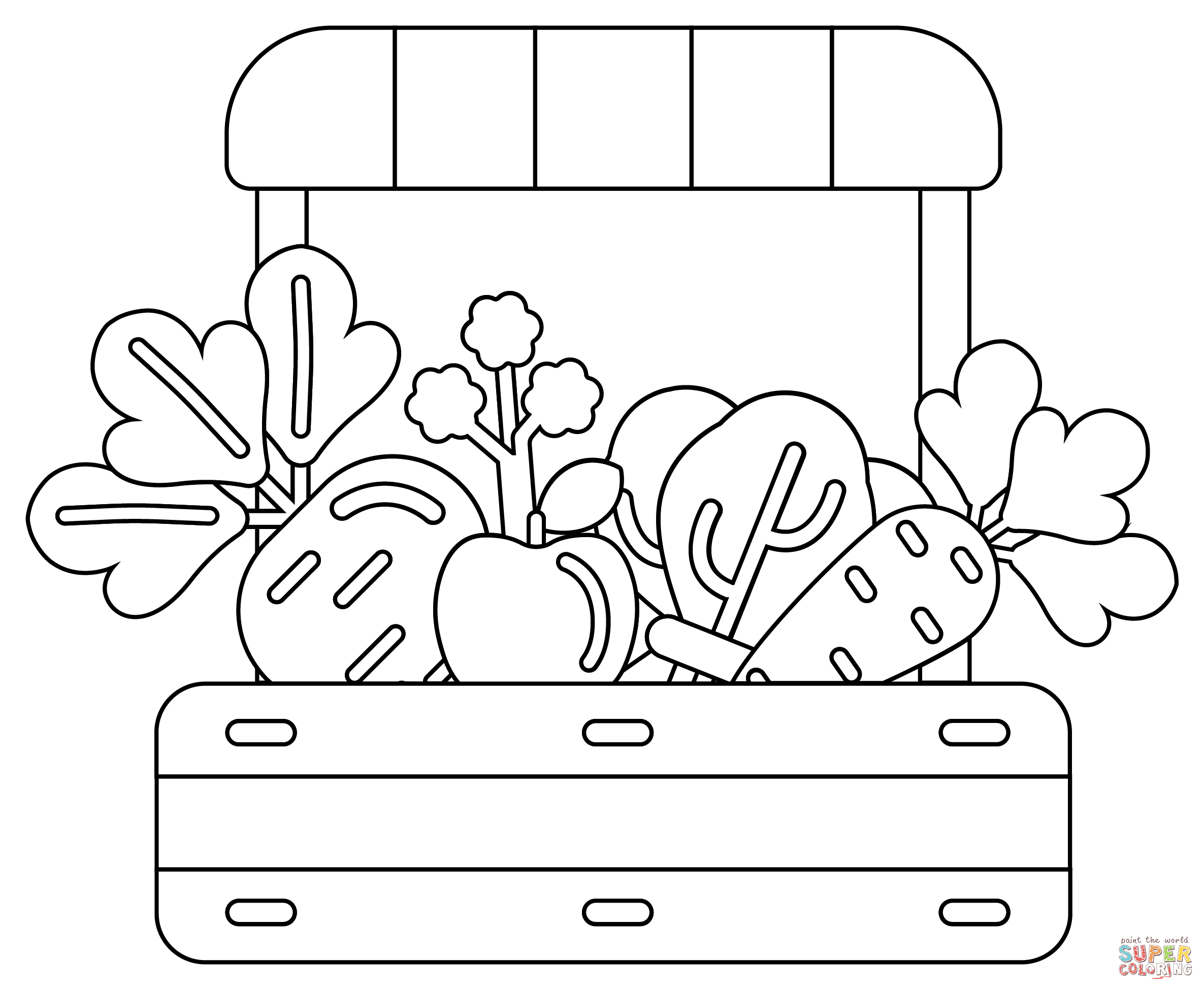 Farmers market coloring page free printable coloring pages