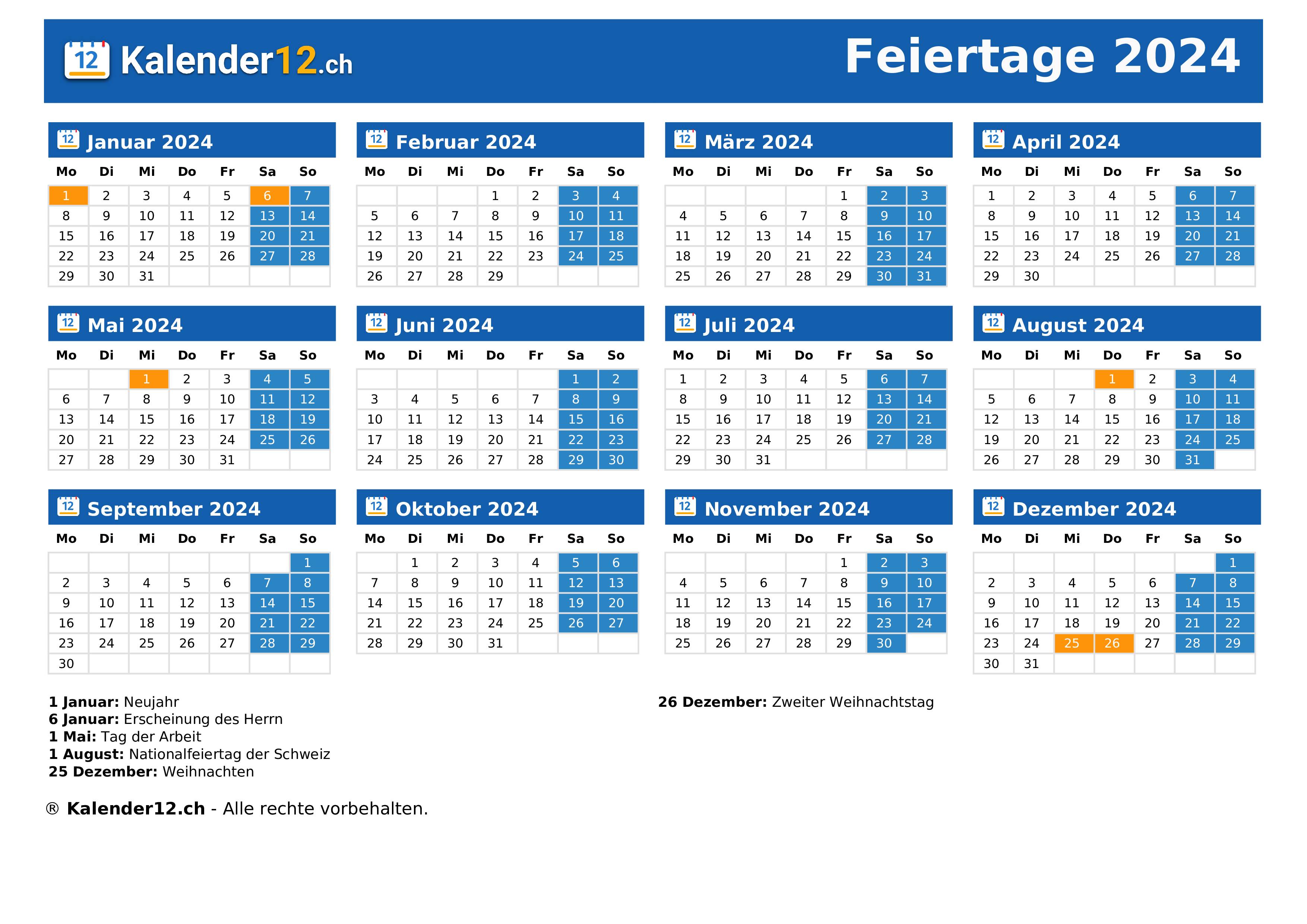Feiertage â ï sweiz â