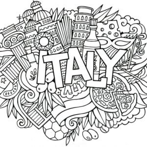 Italy coloring pages printable for free download