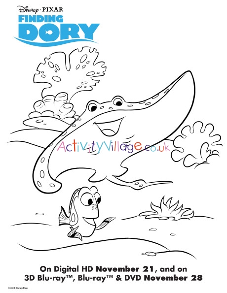 Finding dory louring page