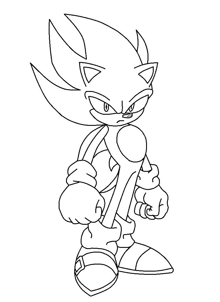 Fire sonic smbz line art by nickanater on