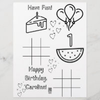 Babys first birthday party coloring pages