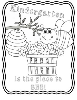 Kindergarten st day of school coloring page