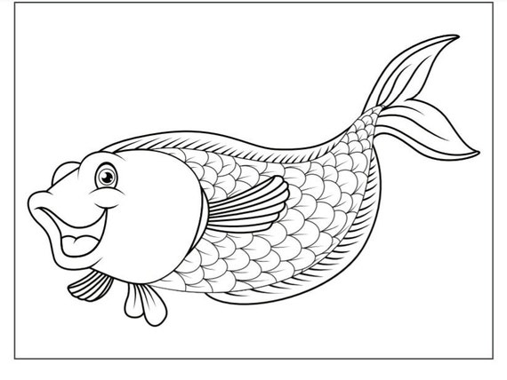 Fish coloring pages fish template printable coloring pages