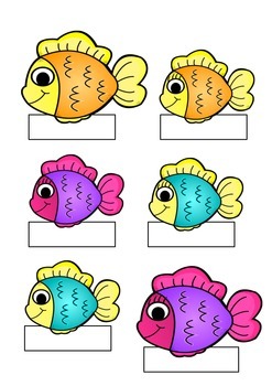 Fish name tags by little miss cupcake tpt
