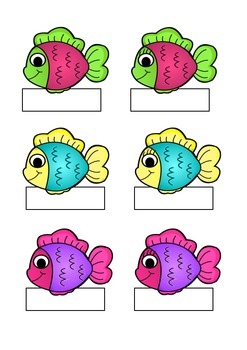 Fish name tags by little miss cupcake tpt