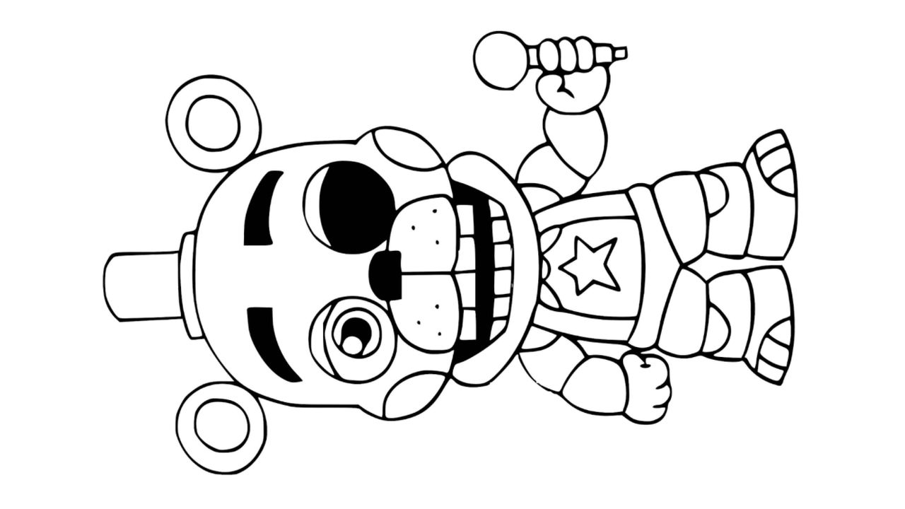 Fnaf pizza simulator coloring page by angeladesalvatore on