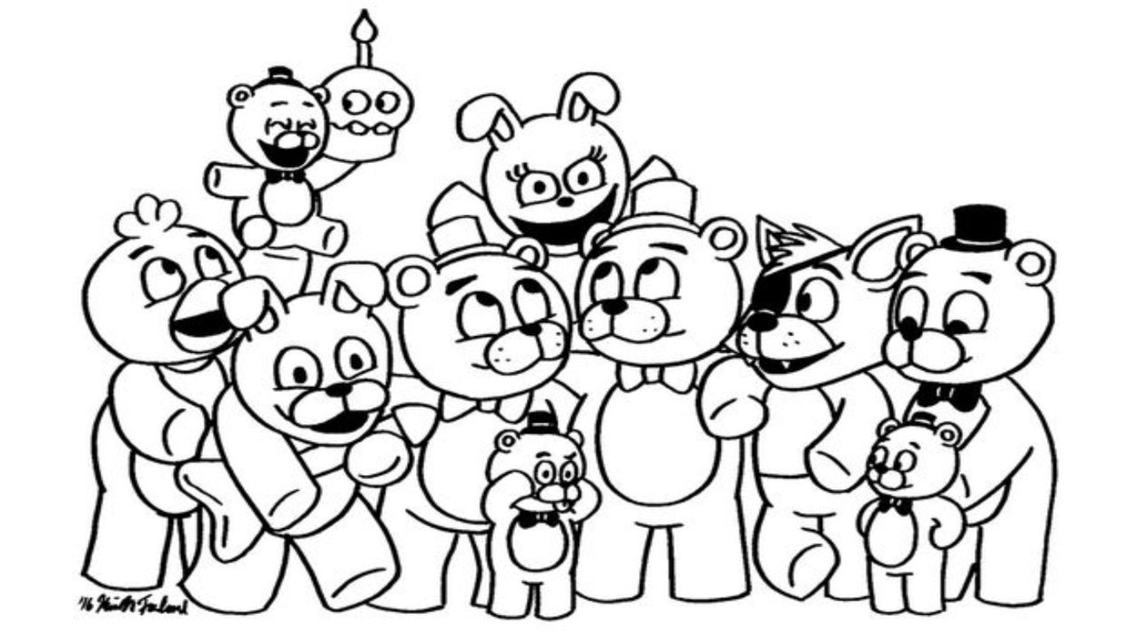 Fnaf pizza simulator coloring page by angeladesalvatore on