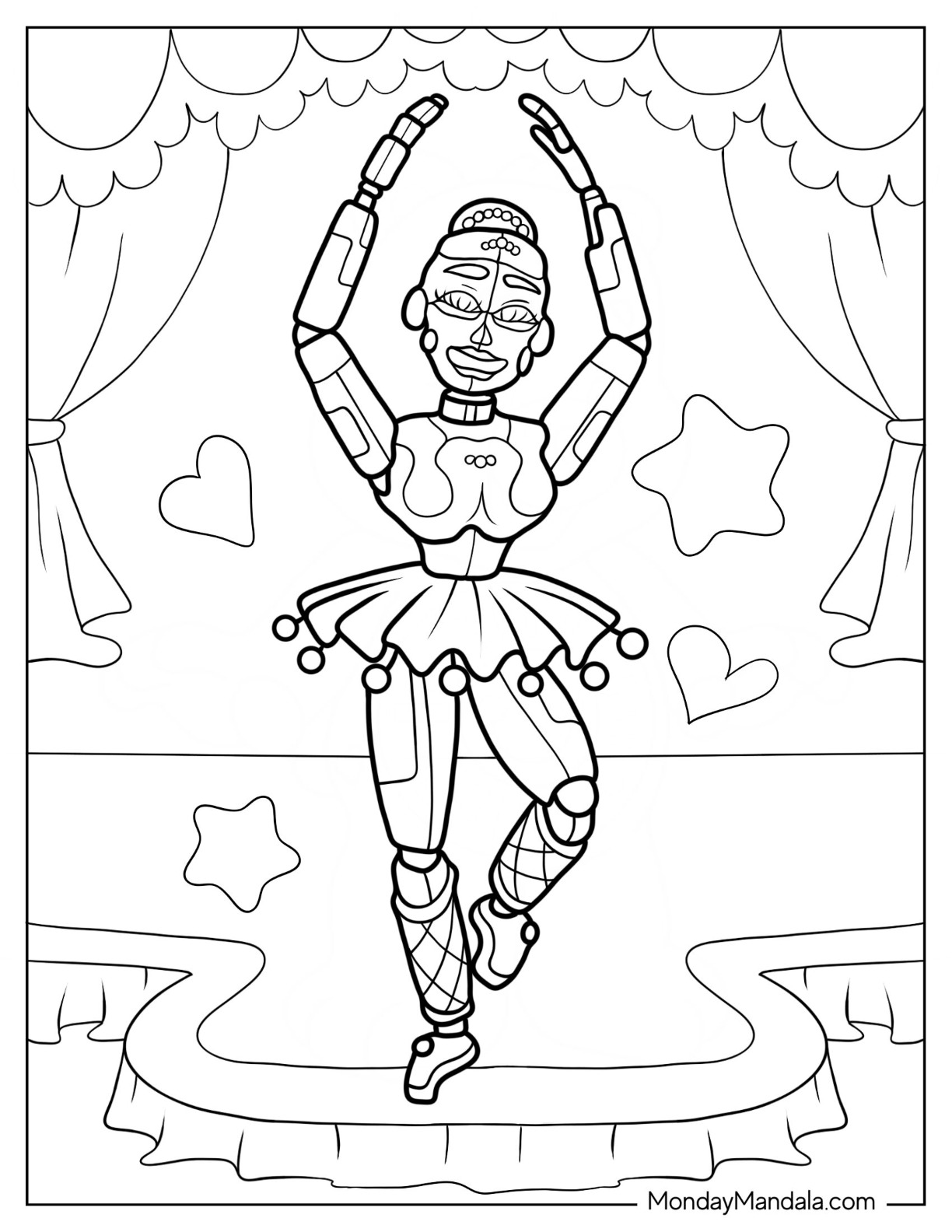 Five nights at freddies coloring pages free pdf printables