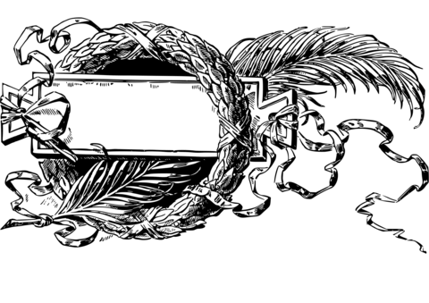 Vintage banner coloring page free printable coloring pages