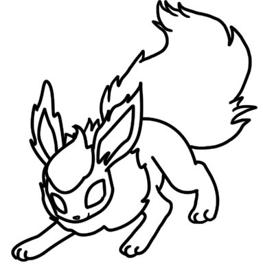 Flareon coloring page by bellatrixie