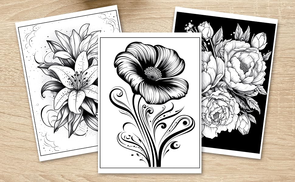Flower tattoo coloring book for adults exclusive large print flower tattoo designs old school new school blackwork tribal gothic and more editions odalitas books
