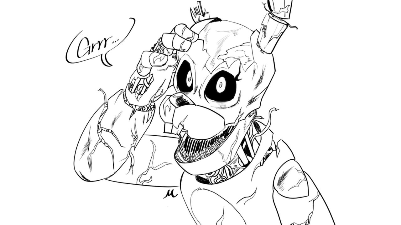 Fnaf pizza simulator coloring page by angeladesalvatore on