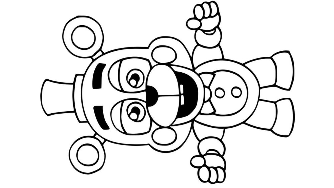 Fnaf pizza simulator coloring page by angeladesalvatore on