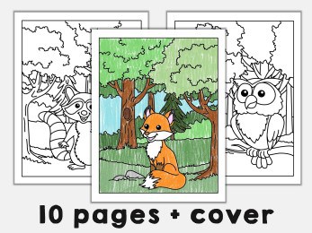 Forest animals coloring book archives