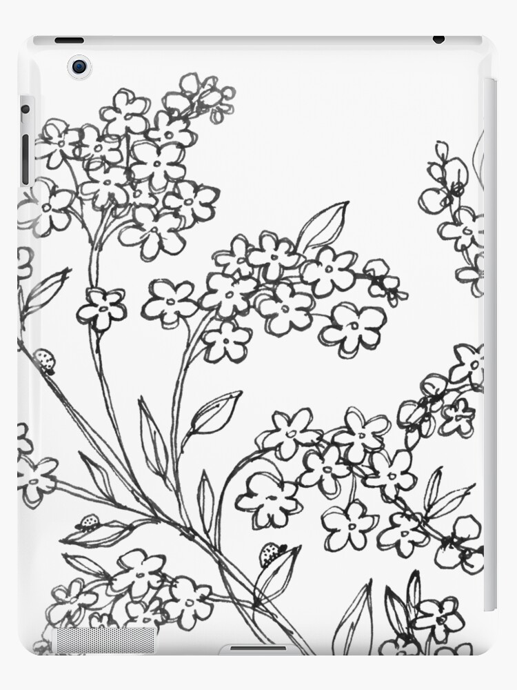 Forget me not flowers ipad case skin for sale by salomeja