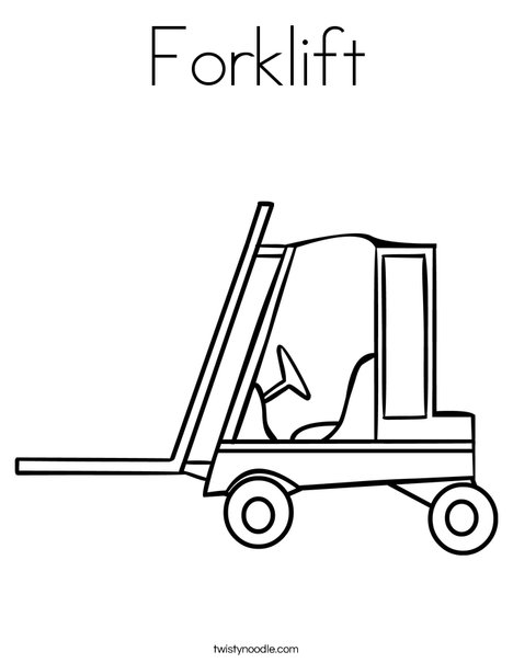 Forklift coloring page