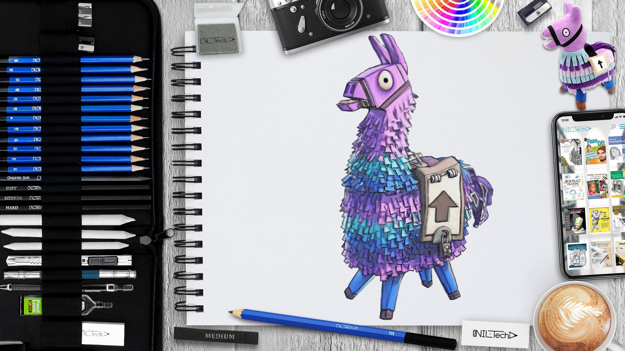 How to draw a fortnite llama step by step