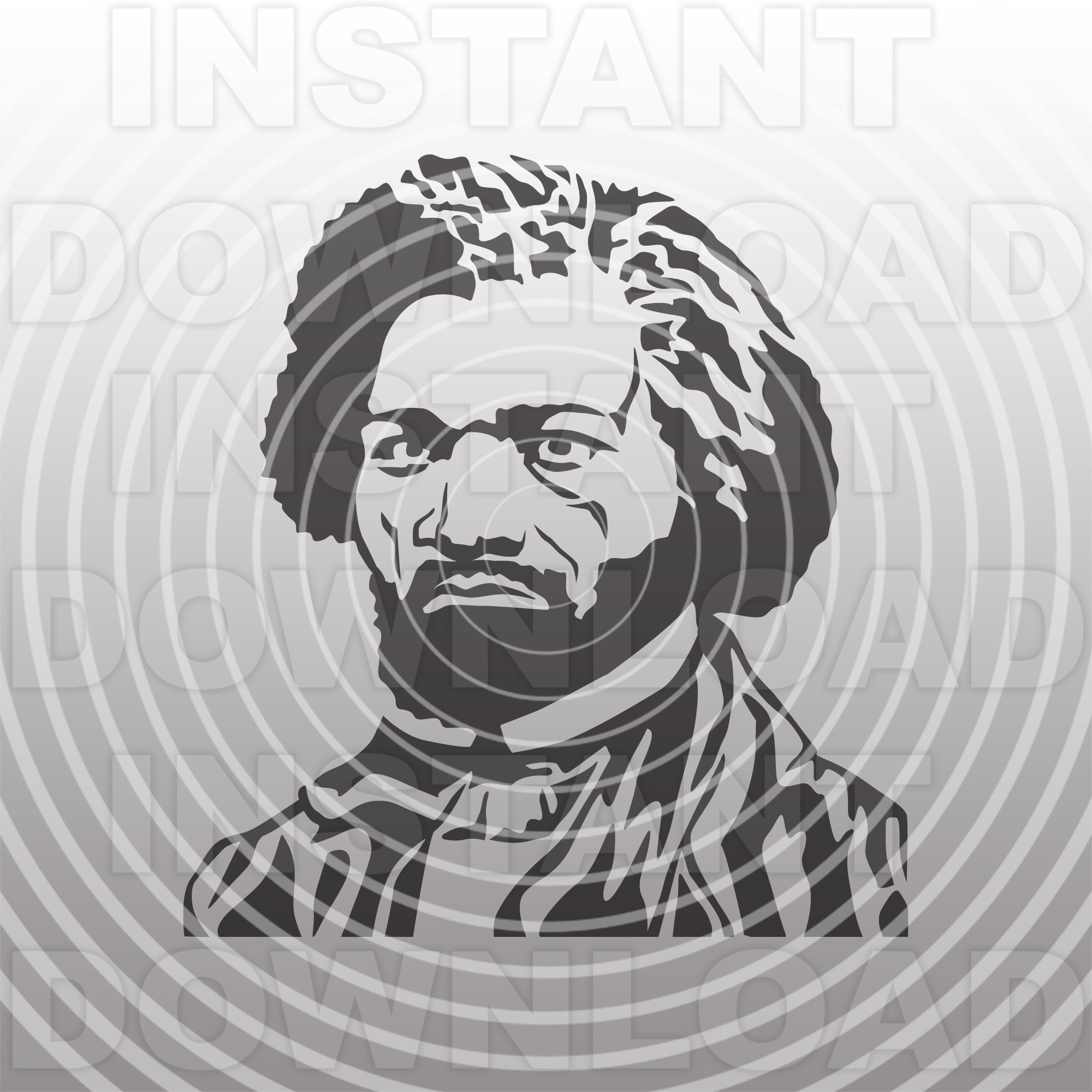 Frederick douglass svg fileblack history month svg vector art mercial personal use cricutsilhouettecameovinyl cutiron on vinyl download now