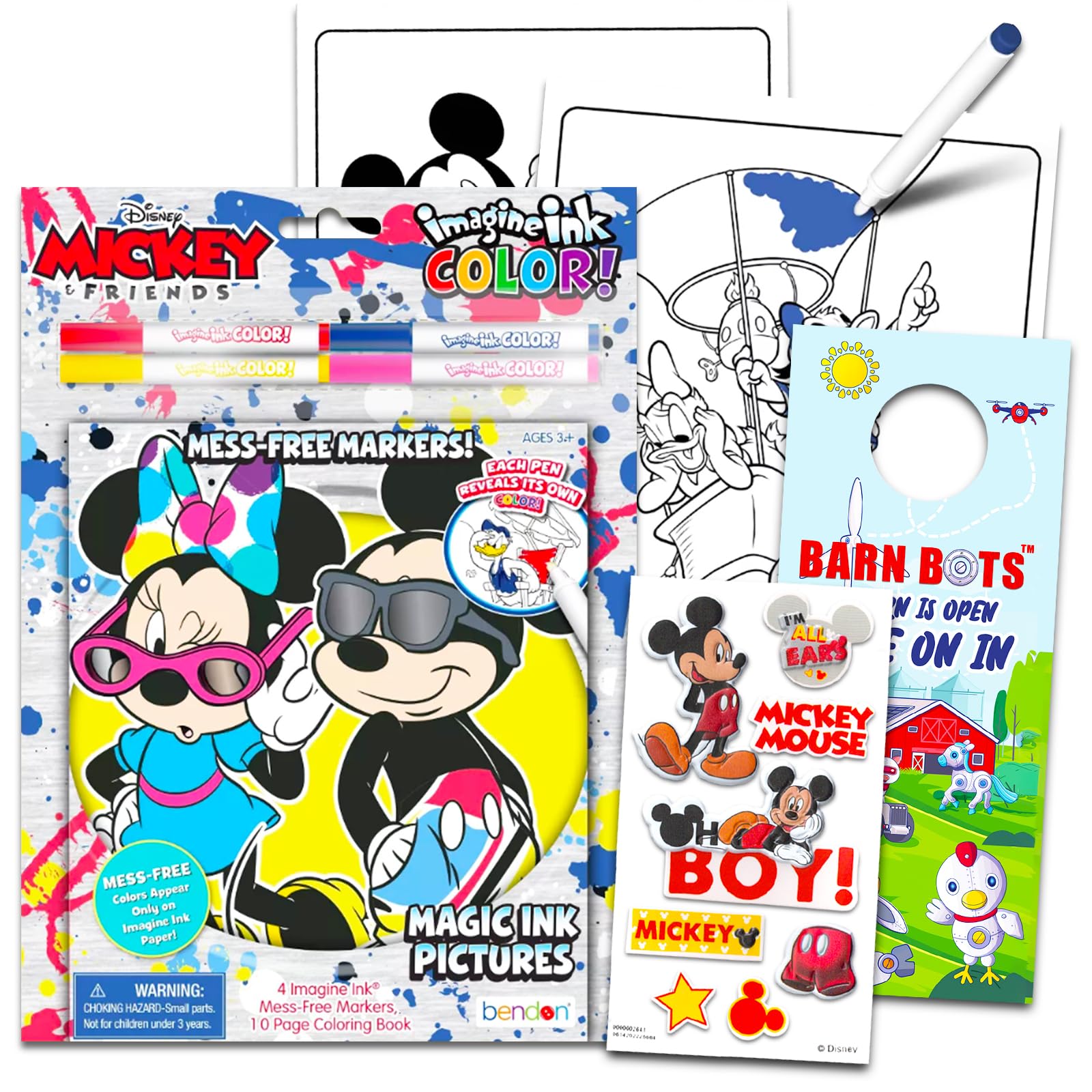 Disney imagine ink mickey mouse mess free markers and coloring book