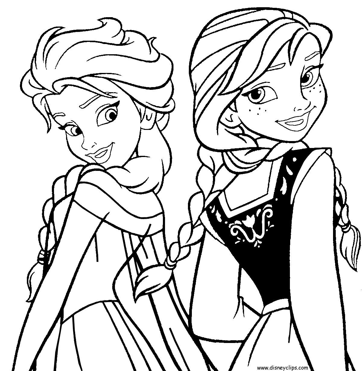 Frozen coloring pages