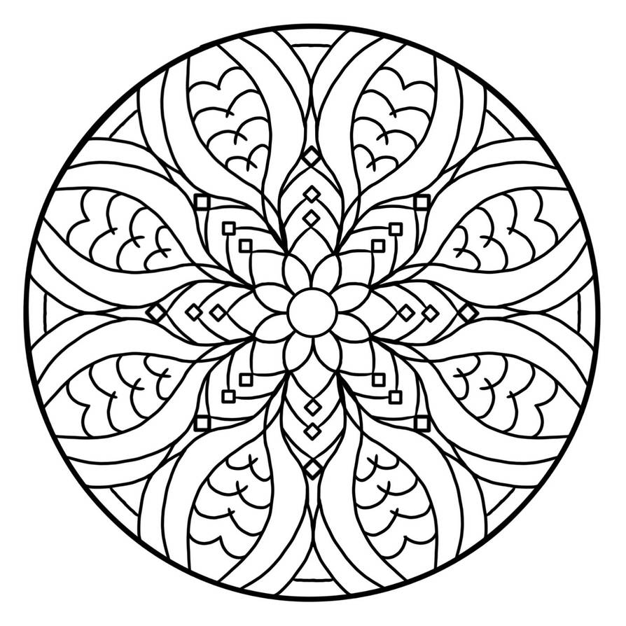 Flower mandala coloring page by dazzlingcraftshack on