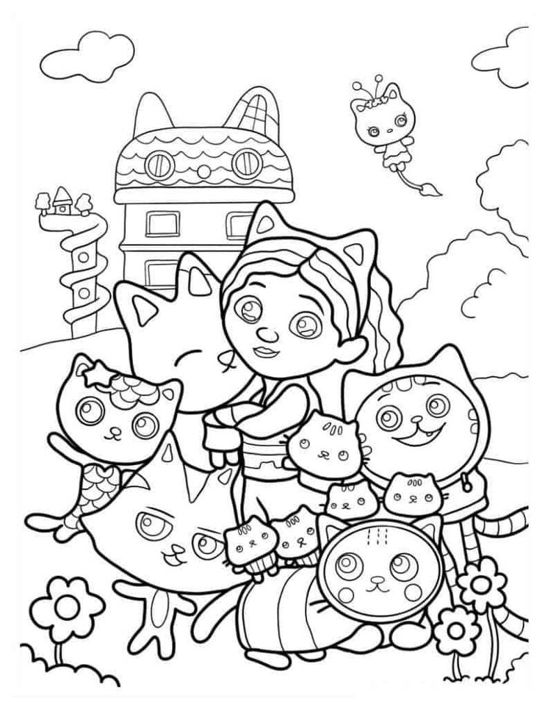 Gabbys dollhouse coloring pages by coloringpageswk on