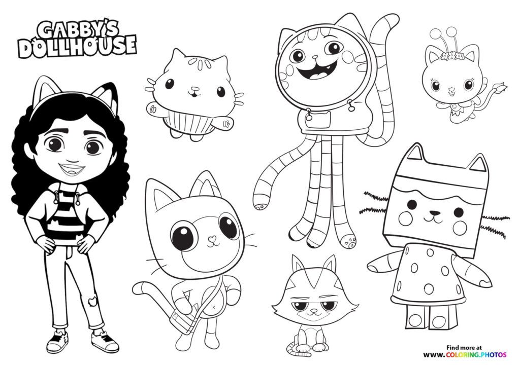 Gabys dollhouse coloring pages free and easy printable coloring sheets coloring pages doll house cat coloring page