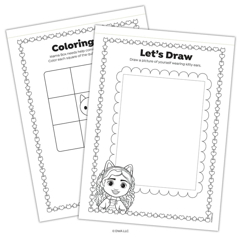 Gabbys dollhouse create a scene sticker book pages with sticker sheets