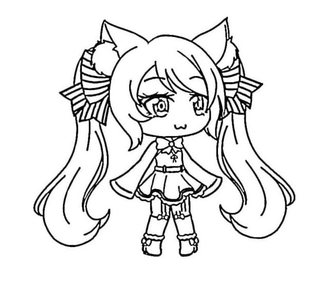 Charming girl gacha life coloring page trang tã mã u king kong anime