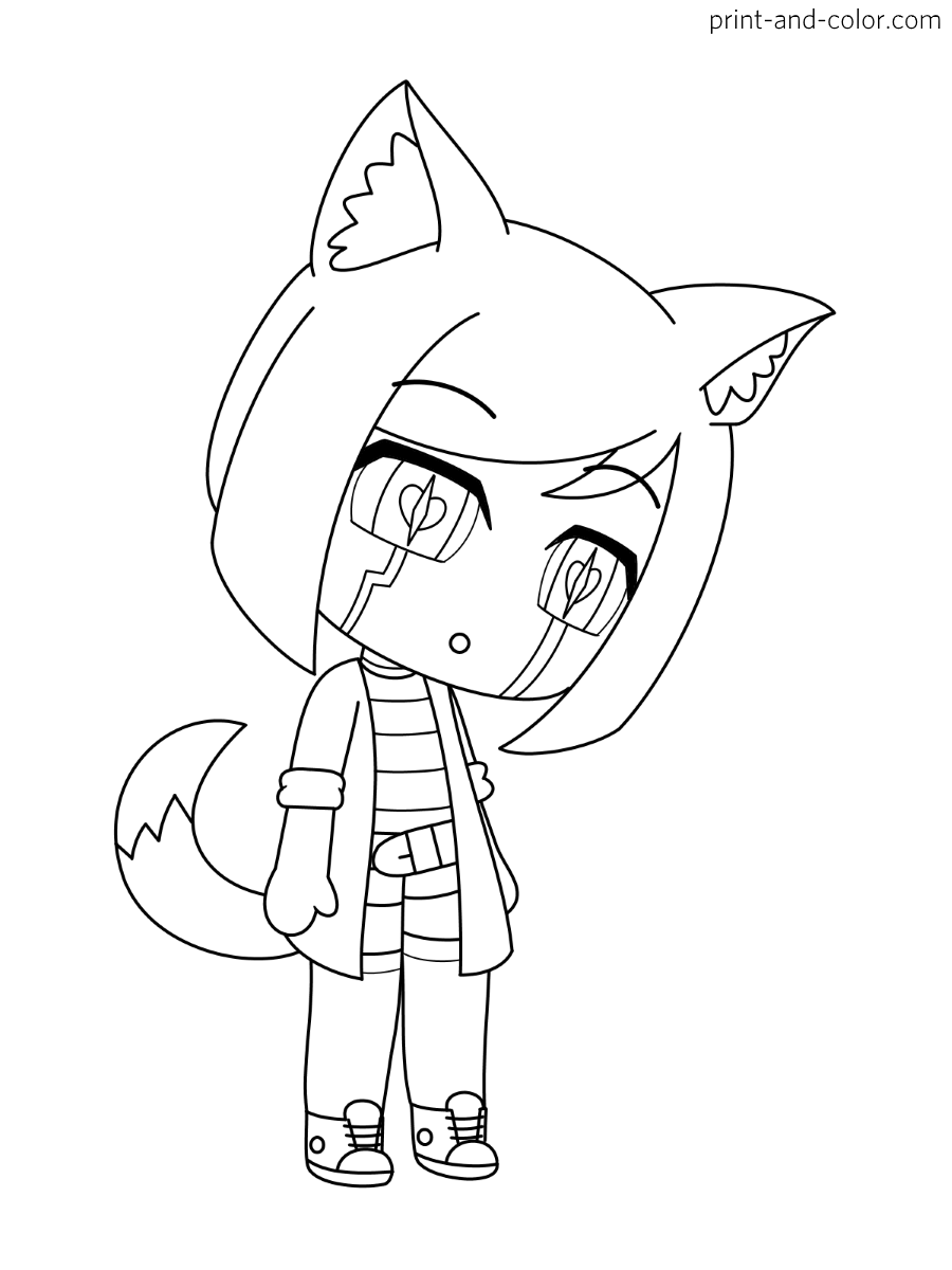 Gacha life coloring pages print and color