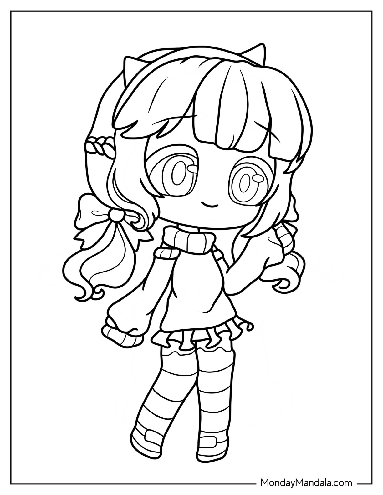 Gacha life coloring pages free pdf printables