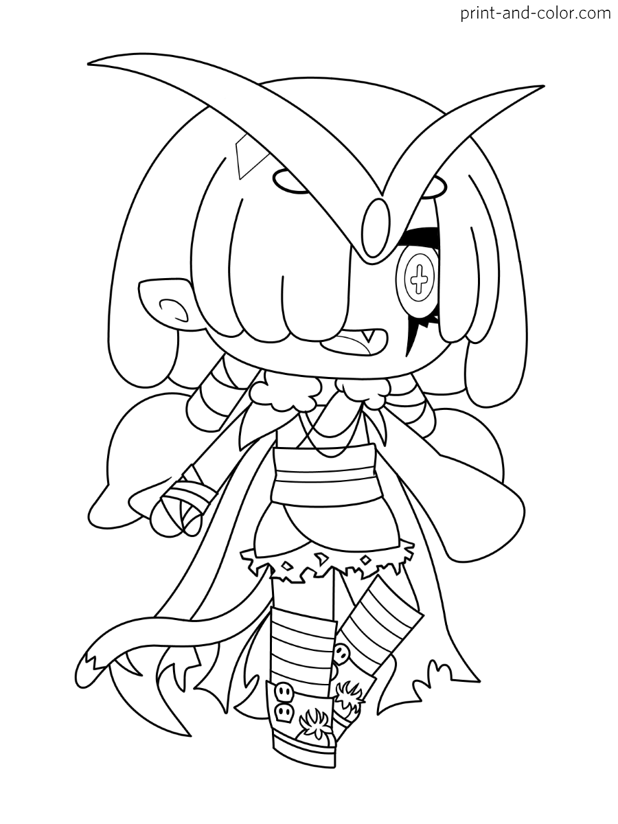 Gacha life coloring pages print and color