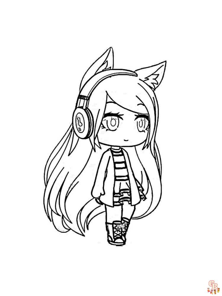 Gacha life coloring pages