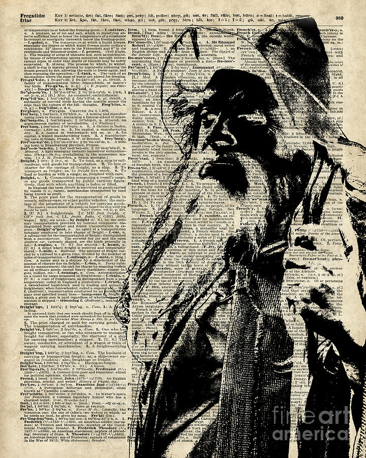 Gandalf wizard over vintage encyclopedia book pagelord of the ringshobbittolkien digital art by anna w