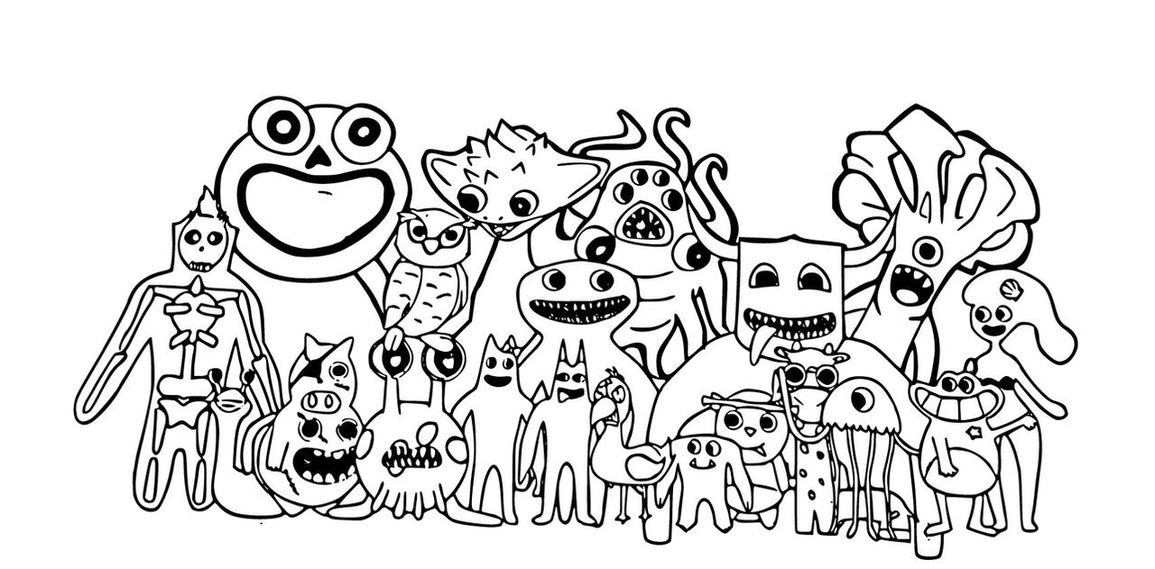 Garten of banban coloring pages by coloringpageswk on