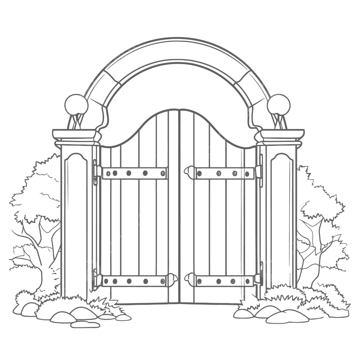 Gate coloring pages best of outline sketch drawing vector wing drawing ring drawing color drawing png and vector with transparent background for free download