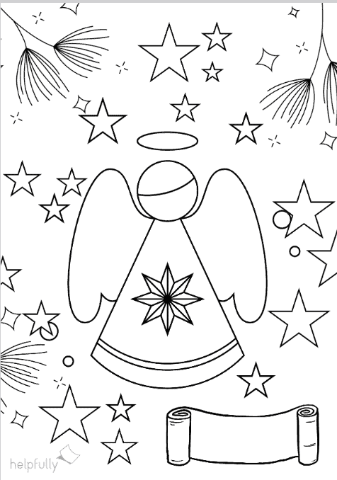 Malvorlage engel mit sternen pdf