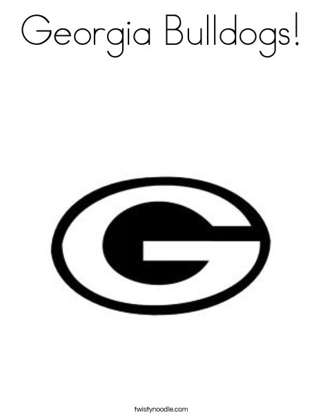 Georgia bulldogs coloring page