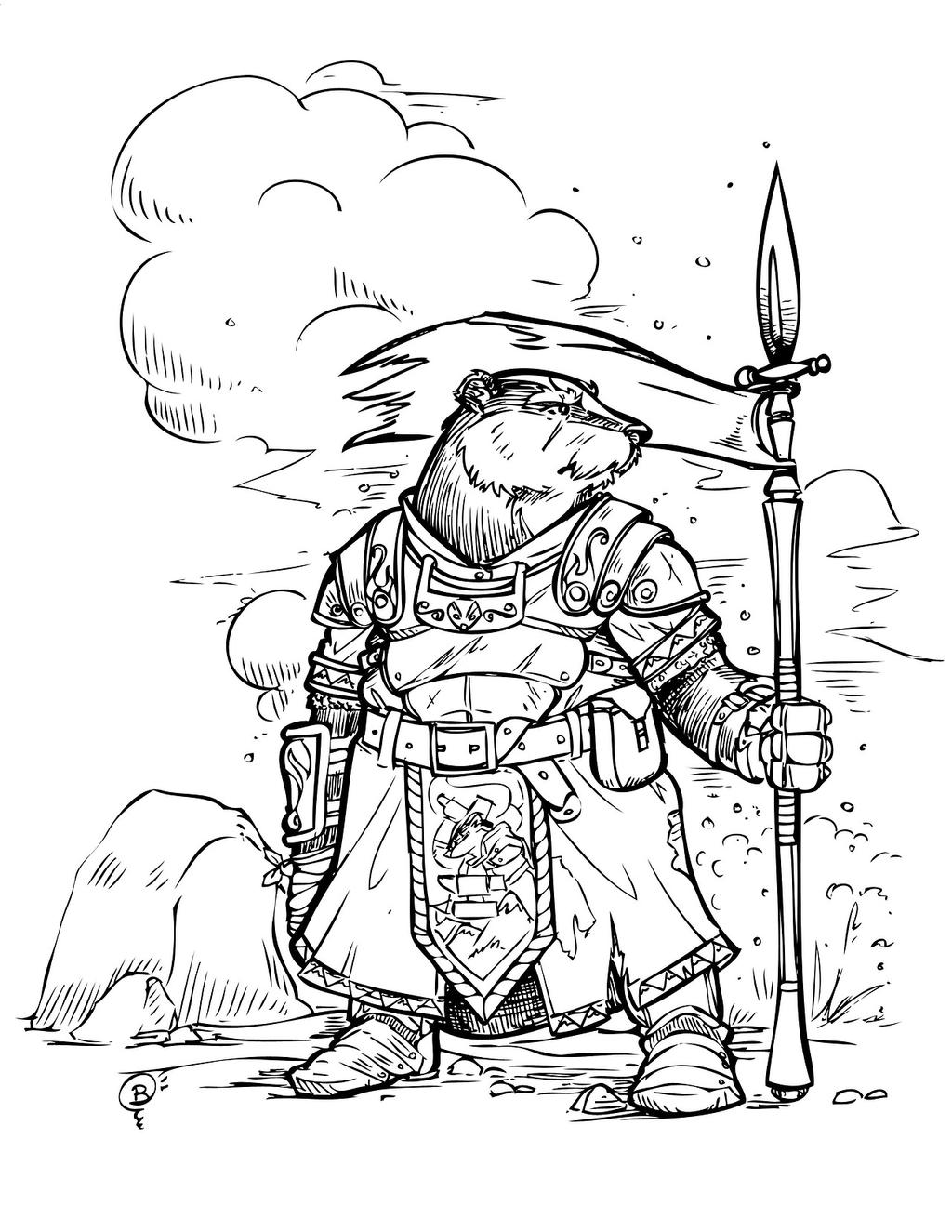 Badger lord of salamandastron by briansbigideas on