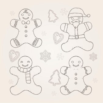 Gingerbread man coloring page images