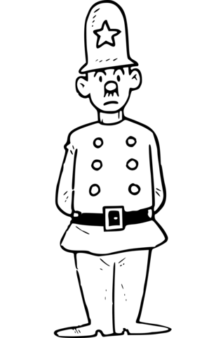 Vintage ic police man coloring page free printable coloring pages