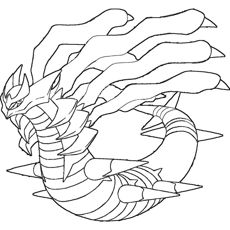 Giratina origin form lineart by skylight on