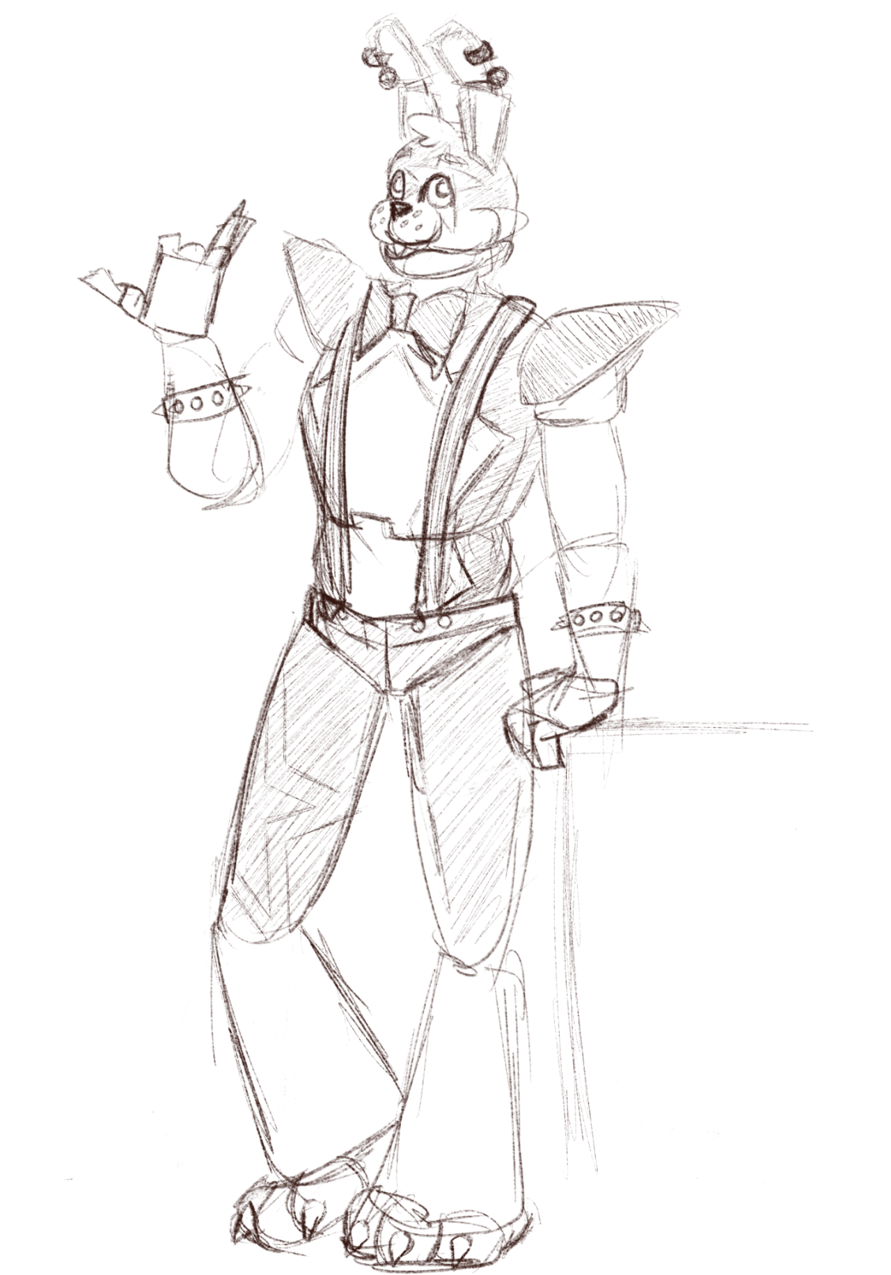 Fredbear is best animatronic â glamrock bonnie concept sketch ð