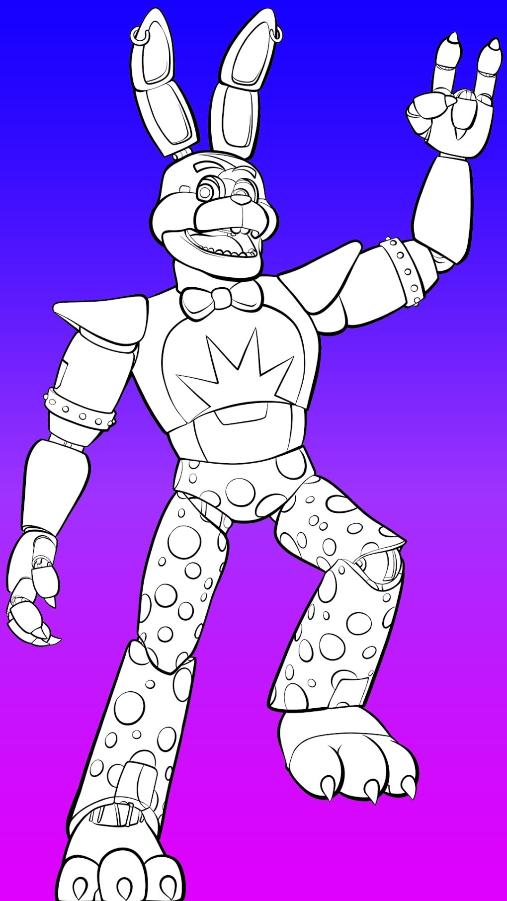 How to draw glamrock bonnie for android