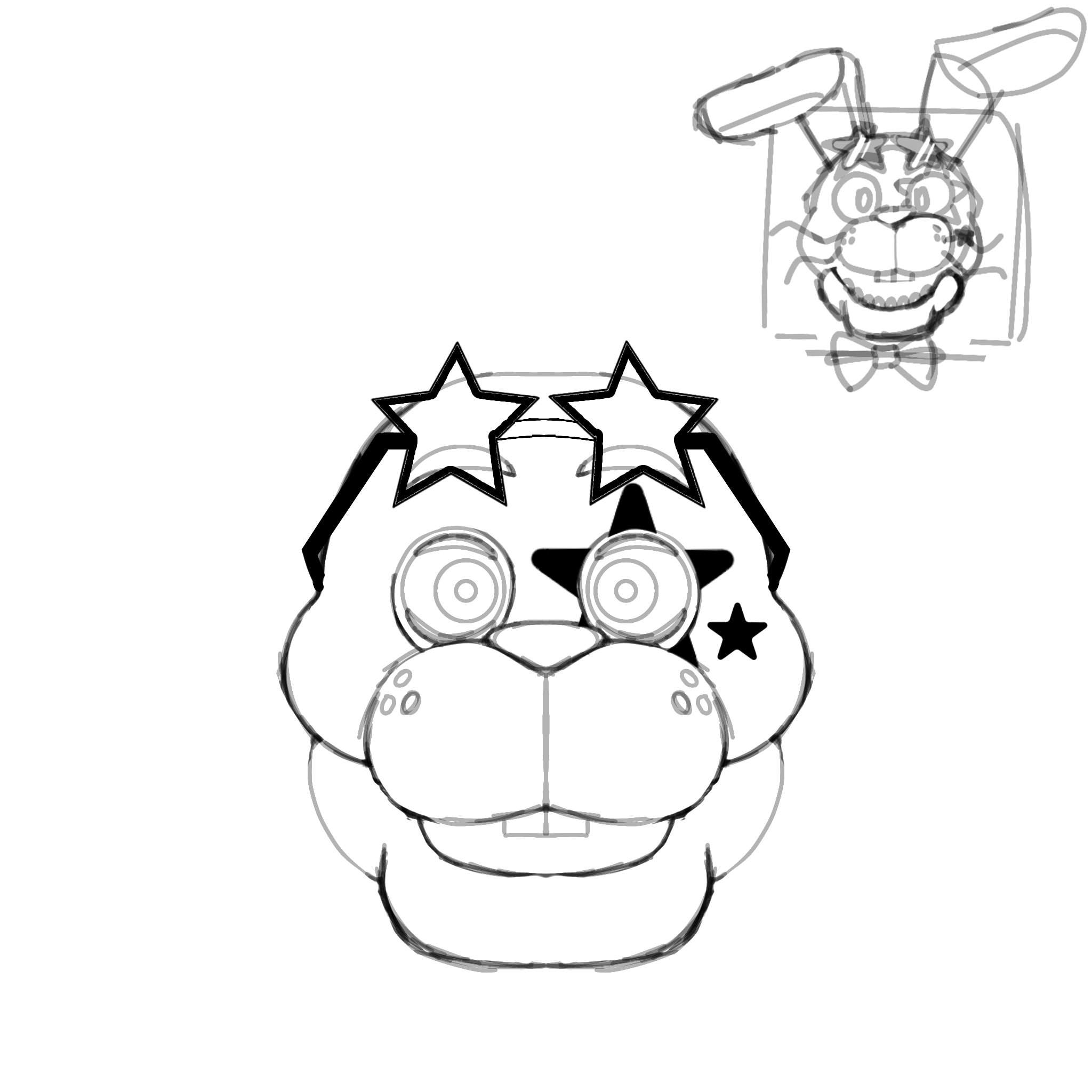 Im drawing and designing glamrock bonnie wip fnaf roleplay amino