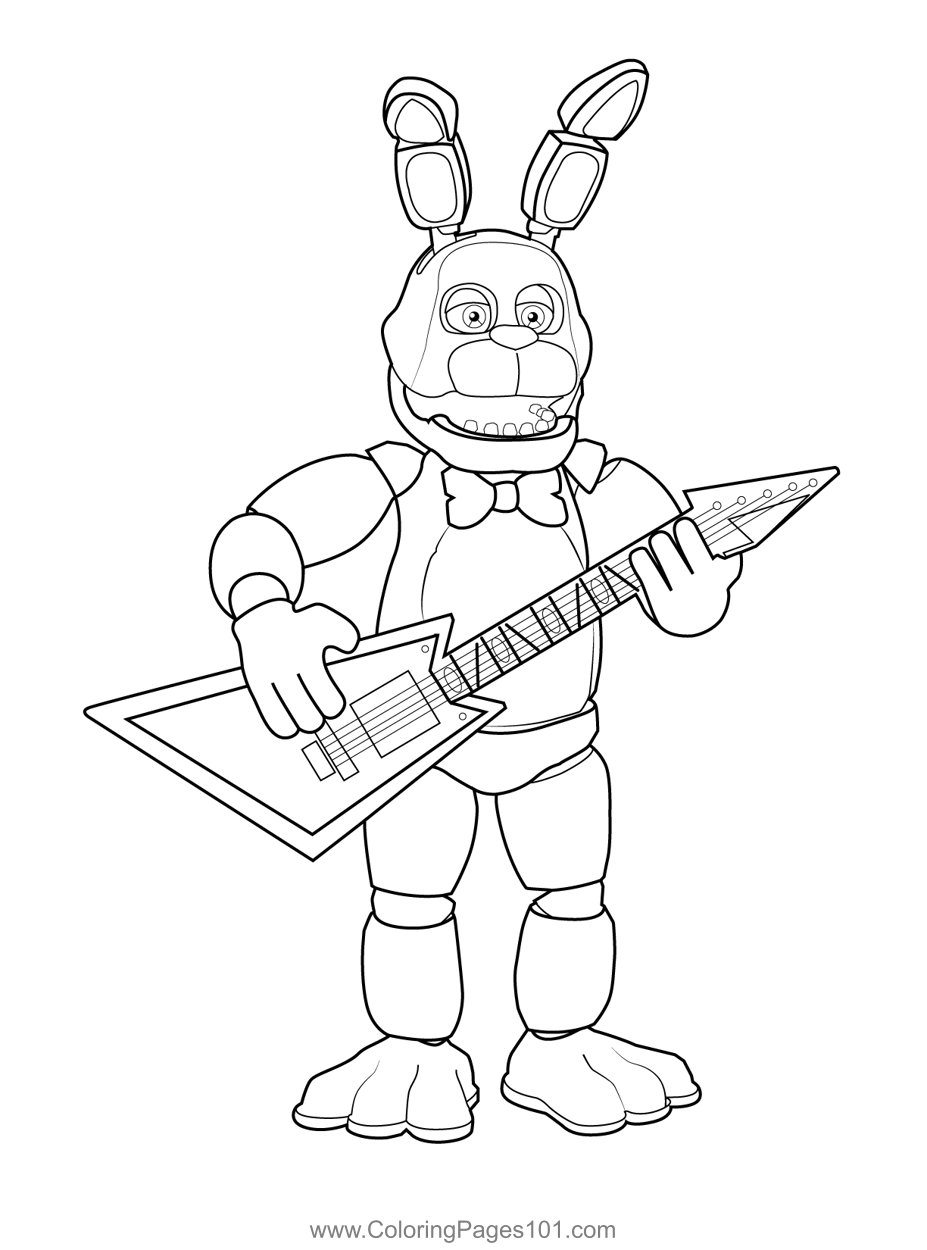 Bonnie the rabbit fnaf fnaf coloring pages coloring pages fnaf