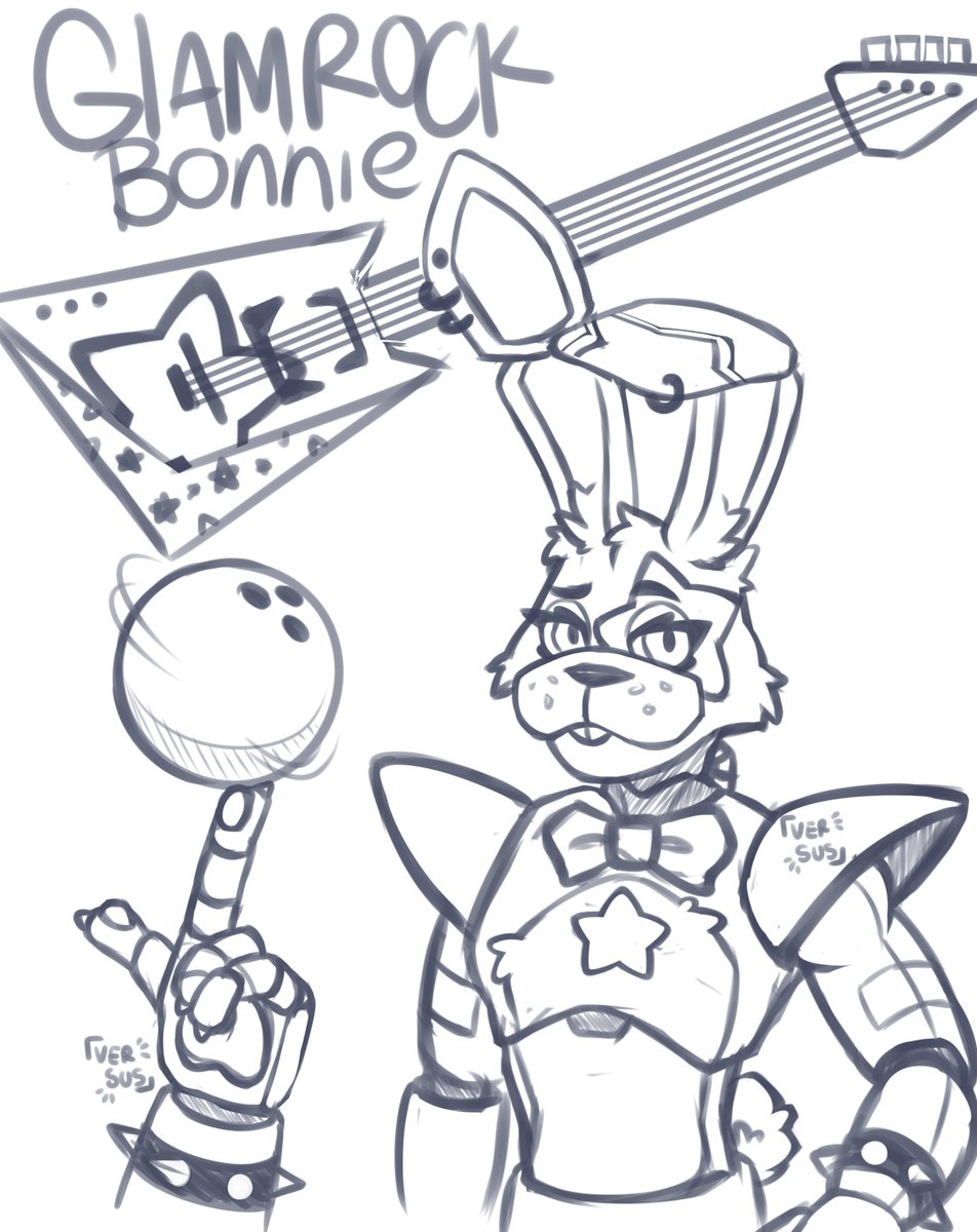 Versus on x im working on a glamrock bonnie desing fnafsb fnafsecuritybreach fnafsecuritybreachfanart glamrockbonnie fnaf httpstcoqabmbefq x