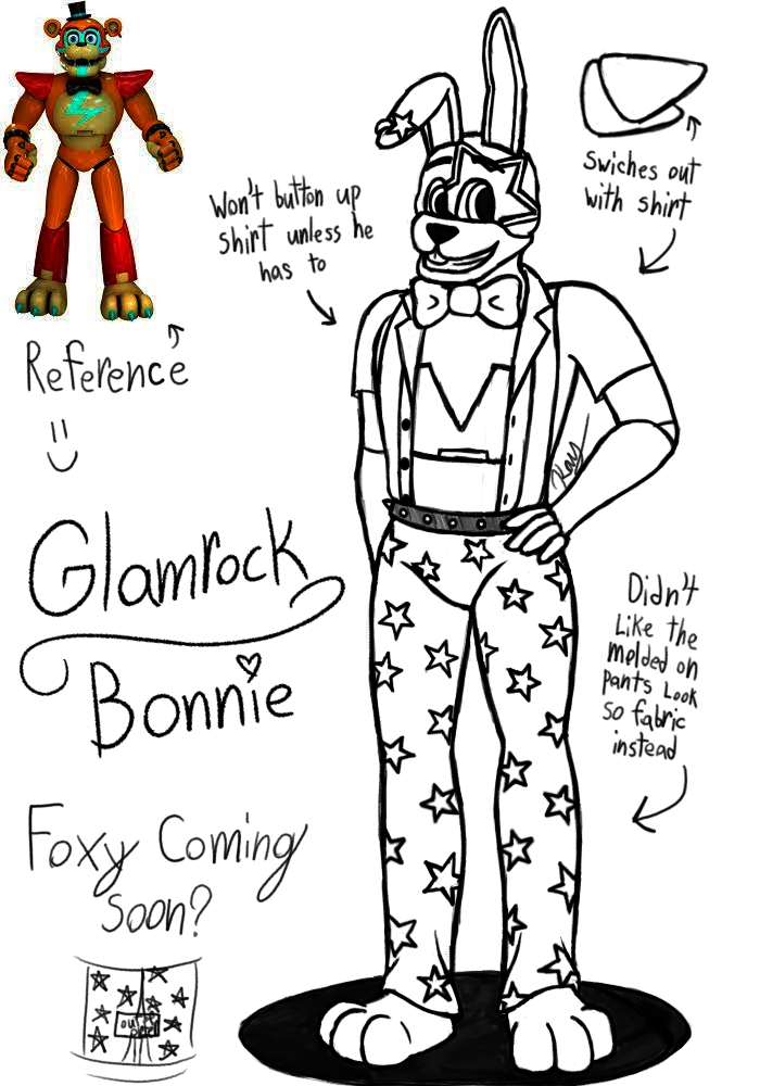 Glamrock bonnie test desingn by kaygamer on